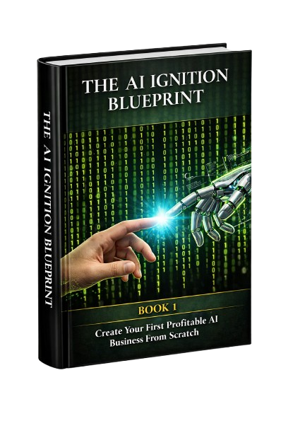 The AI Ignition Blueprint 3D book mockup